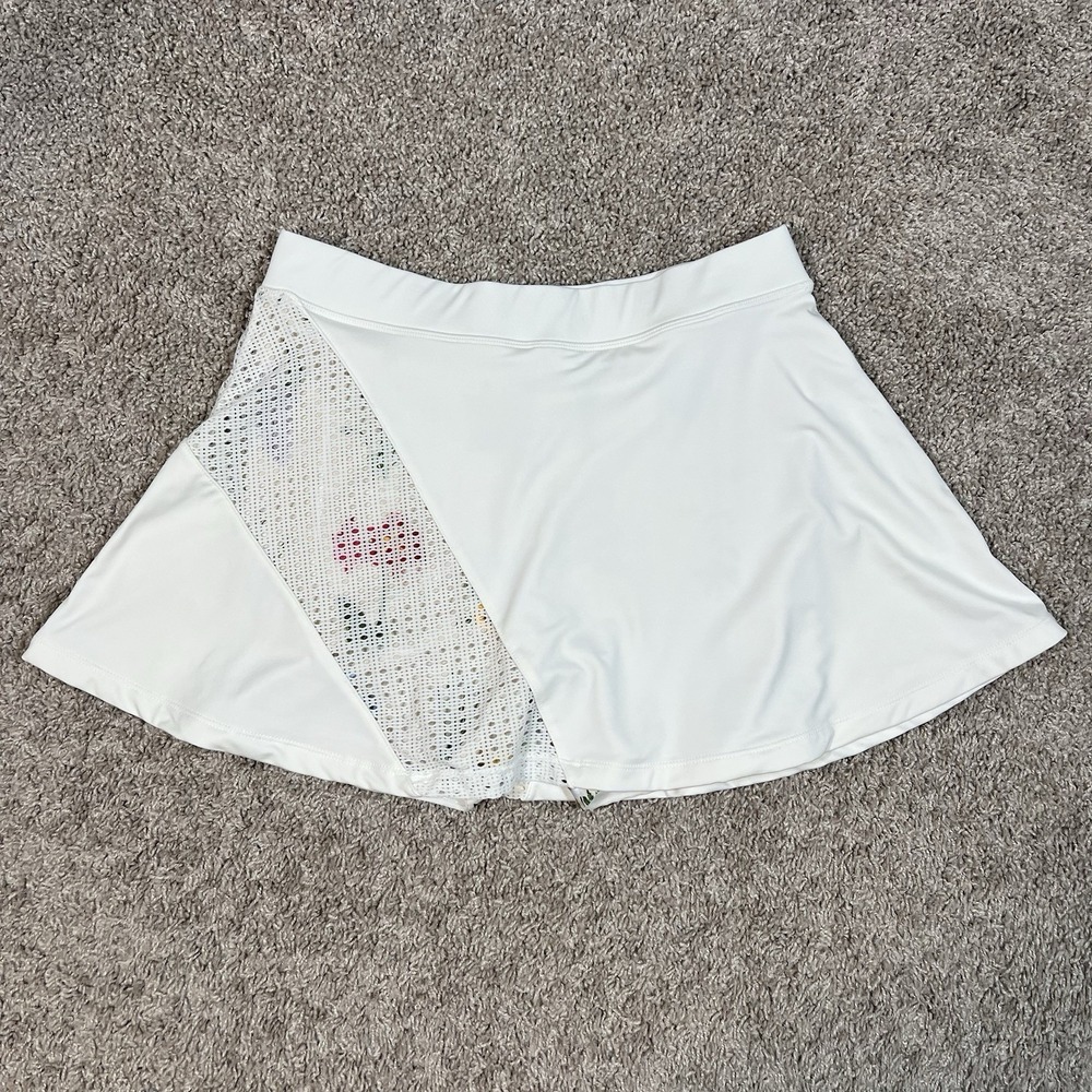 Tuckernuck Skort/Skirt Off White Large Comfort Stretch Pickleball Tennis Golf